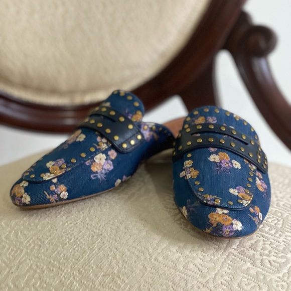 Coach Faye loafer slides  With Painted Floral Bow Print - Picture 6 of 6